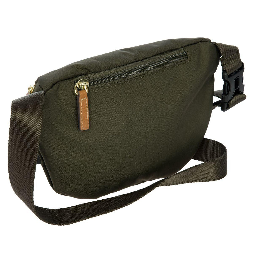 Achterkant Bric's heuptas uit de X-collection olijf groen #kleur_olijf
