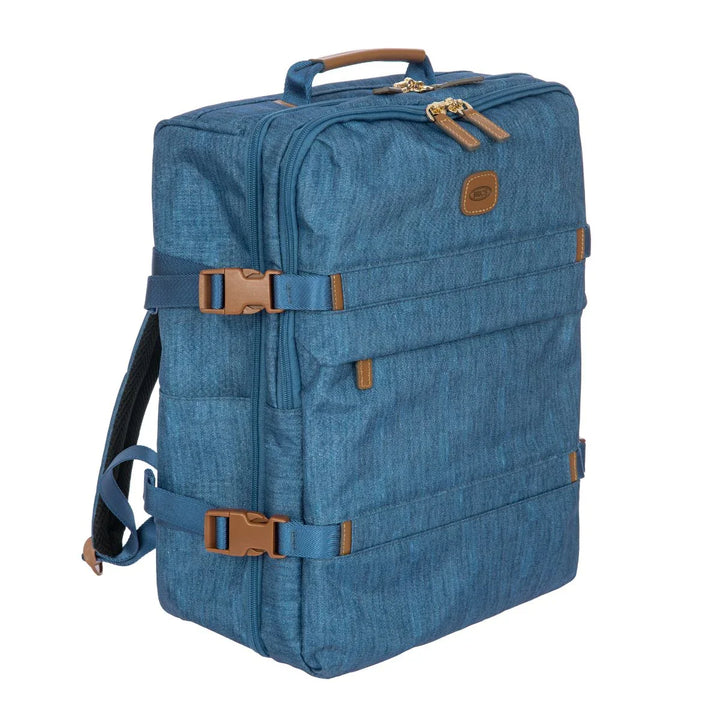 Voorzijde van de Bric's underseater rugzak jeans #kleur_jeans