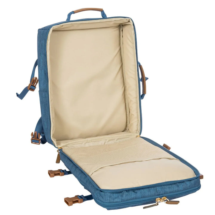 Binnenkant van de Bric's underseater rugzak jeans #kleur_jeans