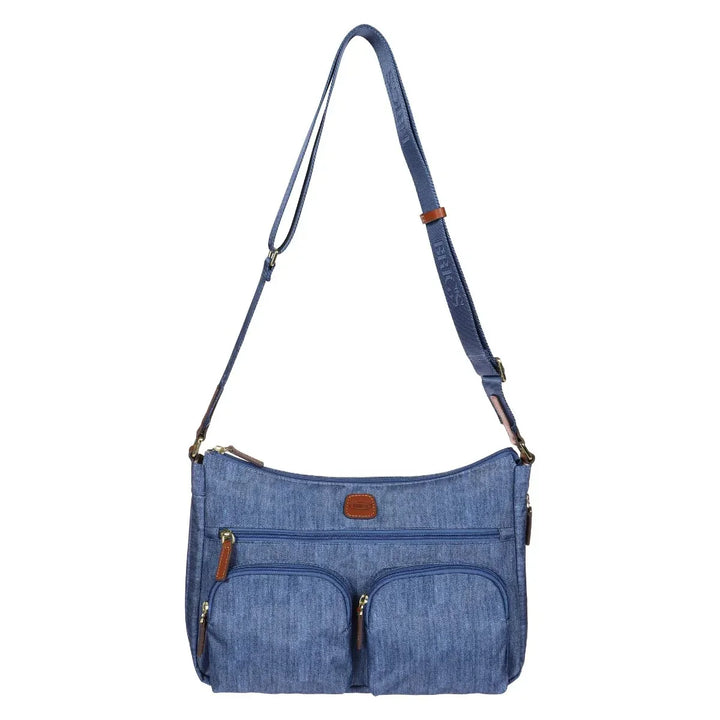 Voorkant van de Bric's 45055 X-collection schoudertas shopper jeans #kleur_jeans