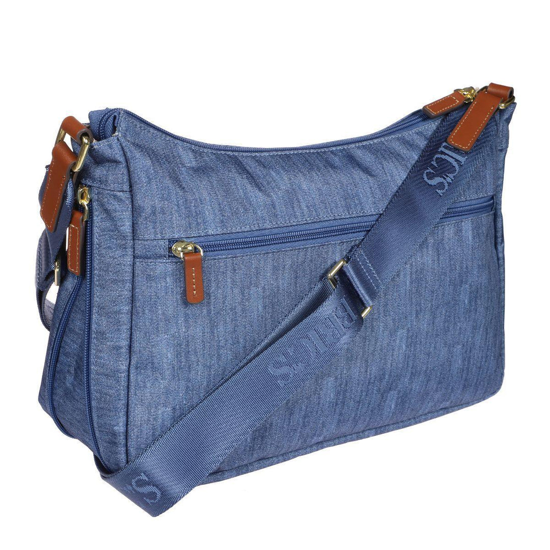 Achterkant van de Bric's 45055 X-collection schoudertas shopper jeans #kleur_jeans