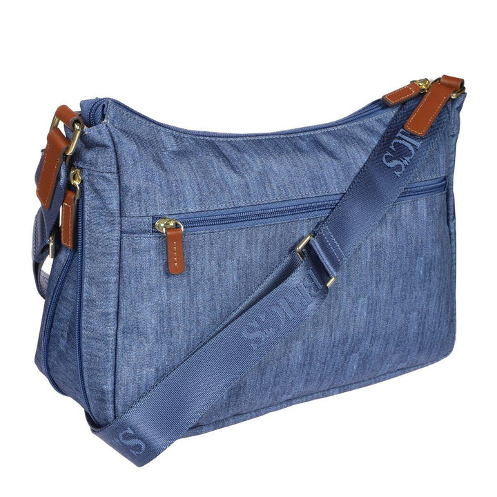 Achterkant van de Bric's 45055 X-collection schoudertas shopper jeans #kleur_jeans