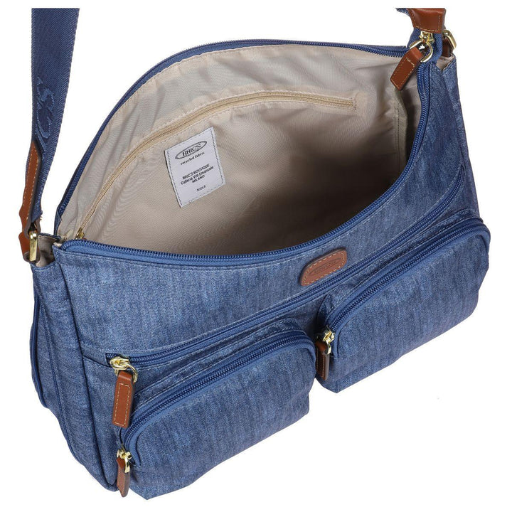 Binnenkant van de Bric's 45055 X-collection schoudertas shopper jeans #kleur_jeans