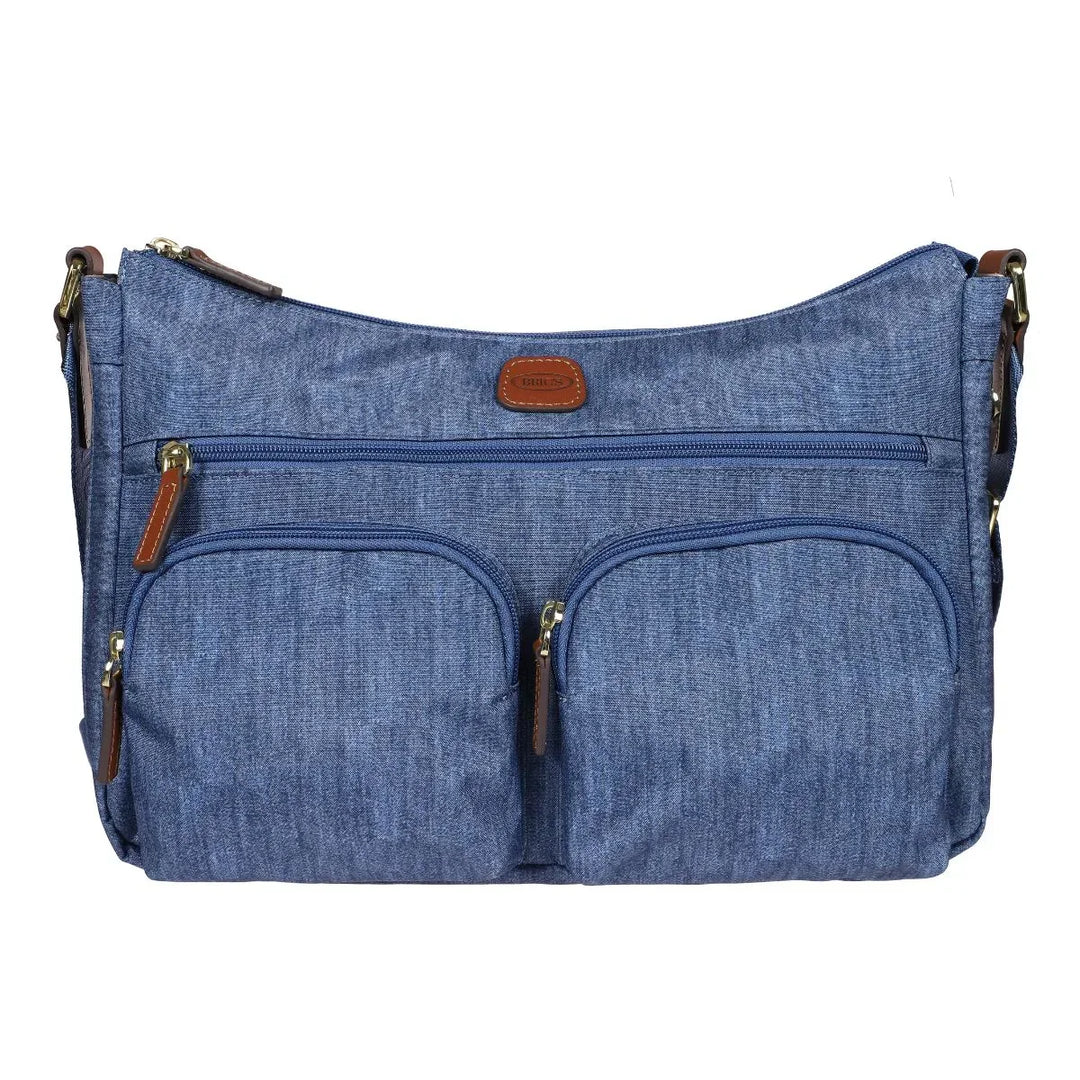 Voorkant van de Bric's 45055 X-collection schoudertas shopper jeans #kleur_jeans