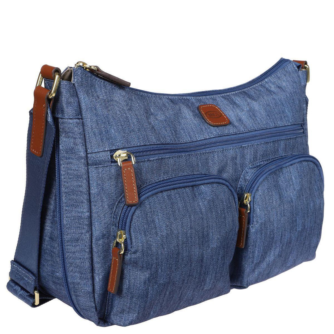 Voorzijde van de Bric's 45055 X-collection schoudertas shopper jeans #kleur_jeans