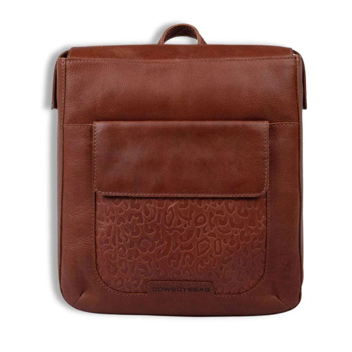 Voorkant Cowboysbag Copper leren rugzak cognac #kleur_cognac