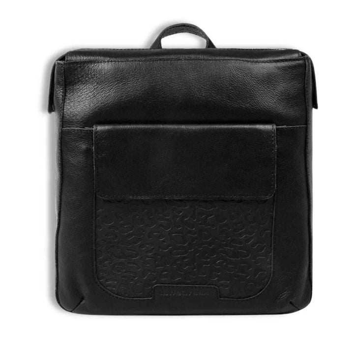 Voorkant Cowboysbag Copper leren rugzak zwart #kleur_zwart