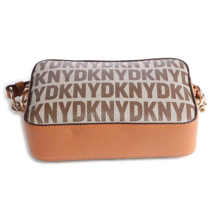 Onderkant DKNY Milano leren schoudertas cognac #kleur_cognac