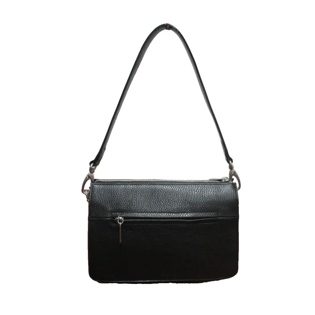 Achterkant Gigi Fratelli ROM0174 schoudertas zwart #kleur_zwart