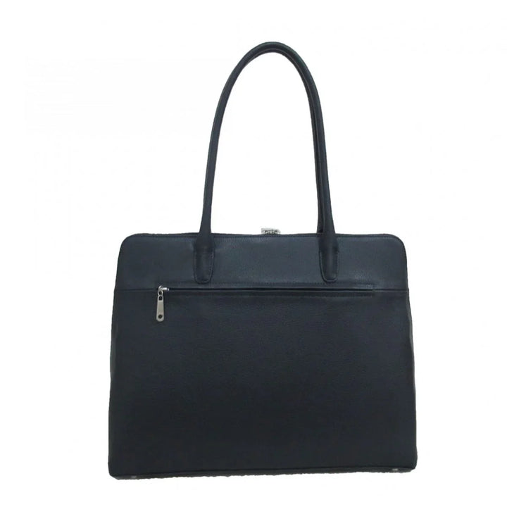 Achterkant van de Gigi Fratelli ROM0155 leren dames werktas Navy #kleur_navy