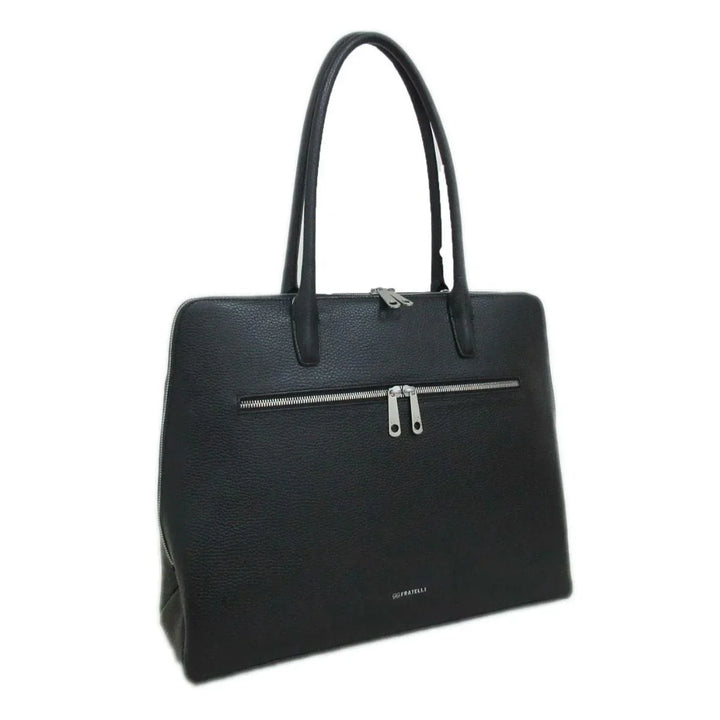 Voorzijde Gigi Fratelli ROM0155 leren werktas black #kleur_black