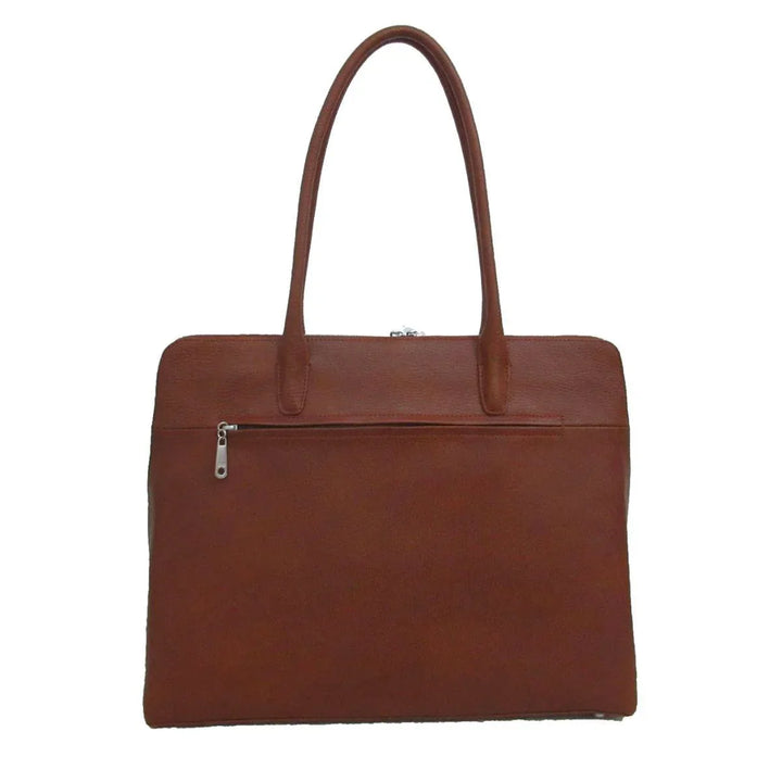 Achterkant Gigi Fratelli ROM0155 leren werktas cognac #kleur_cognac