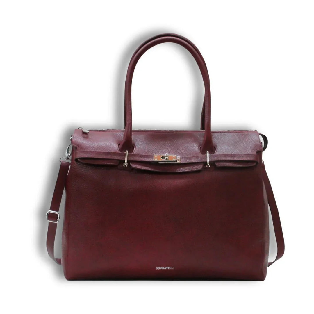 Voorkant van de Gigi Fratelli ROM0038 leren dames werktas bordeaux #kleur_bordeaux