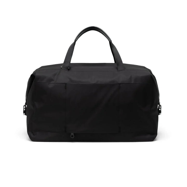 Achterkant van de Herschel Maia weekender black #kleur_black