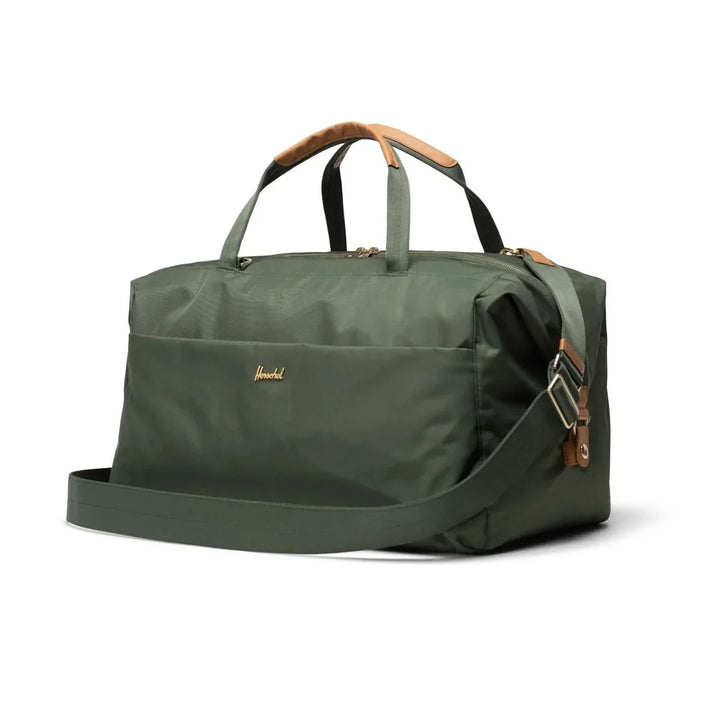 Voorzijde van de Herschel Maia weekender Thyme #kleur_thyme