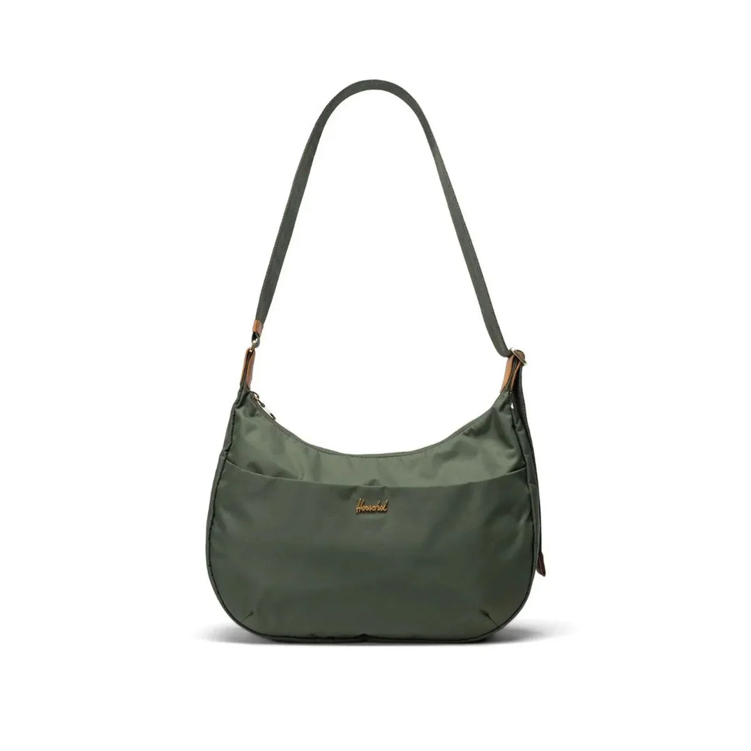 Voorkant van de Herschel Yara schoudertas Thyme #kleur_thyme