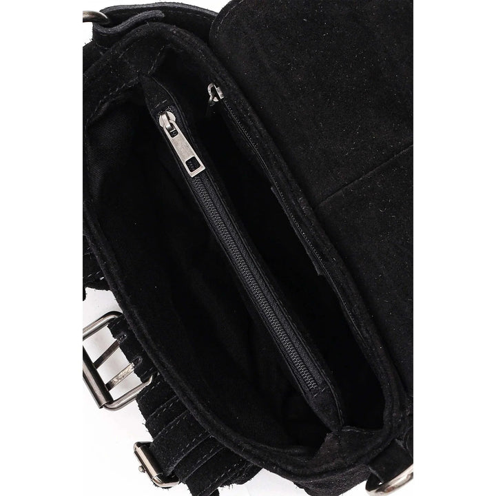 Binnenkant Honey buckle suede black #kleur_black