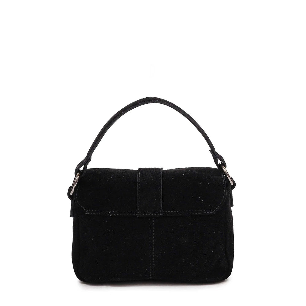 Achterkant Honey buckle suede black #kleur_black