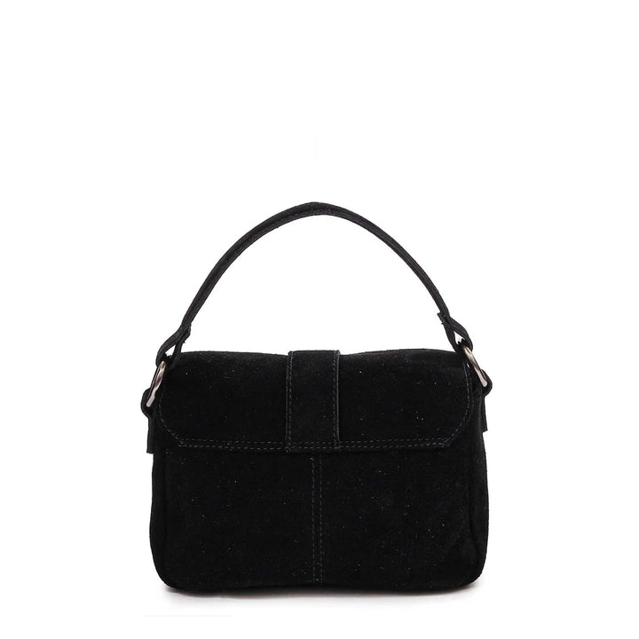 Achterkant Honey buckle suede black #kleur_black