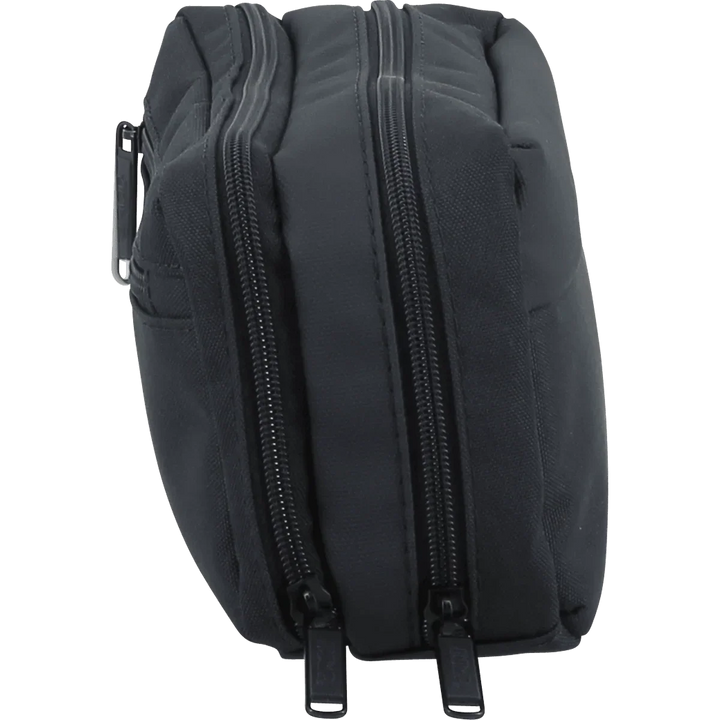 Zijkant van de Jump Dunna compacte toilettas navy #kleur_navy