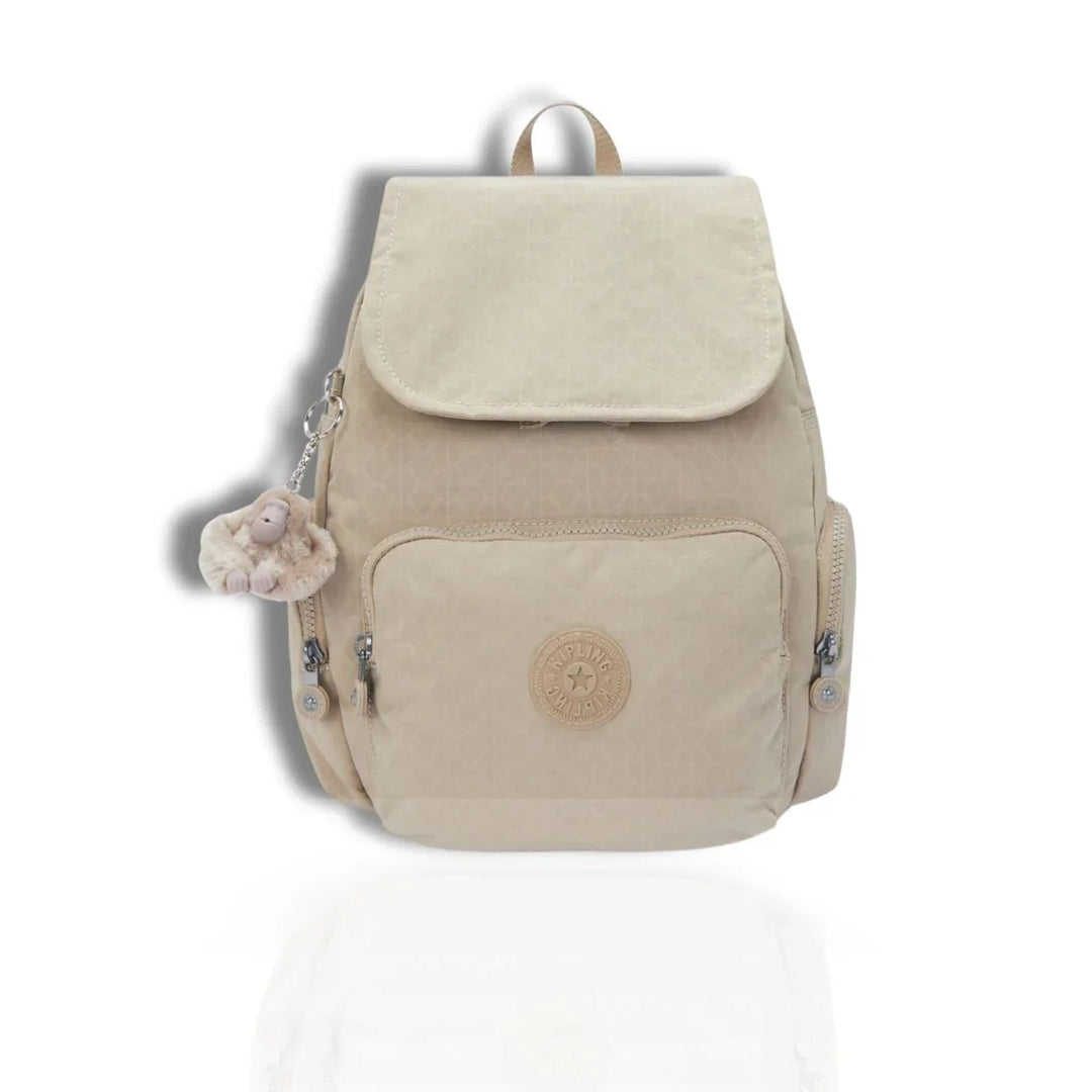 Voorkant van de Kipling zip s Beige-Embossed #kleur_beige-embossed