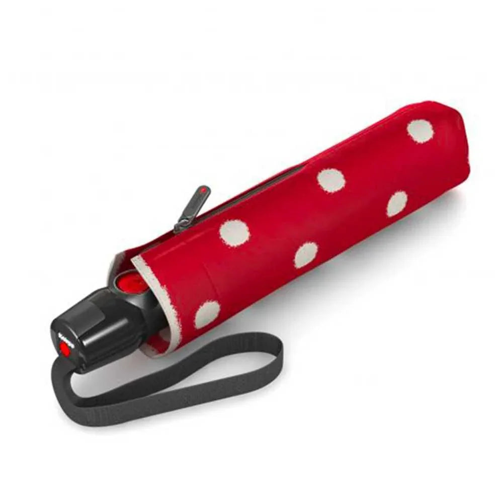 Knirps T-200 | Duomatic Paraplu - Gielen Lederwaren Bussum #kleur_red-dots