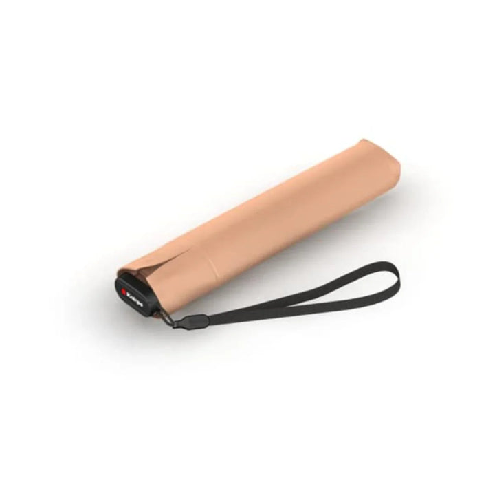 Voorkant van de Knirps US0.50 lichtgewicht paraplu peach-heatshield #kleur_peach-heatshield