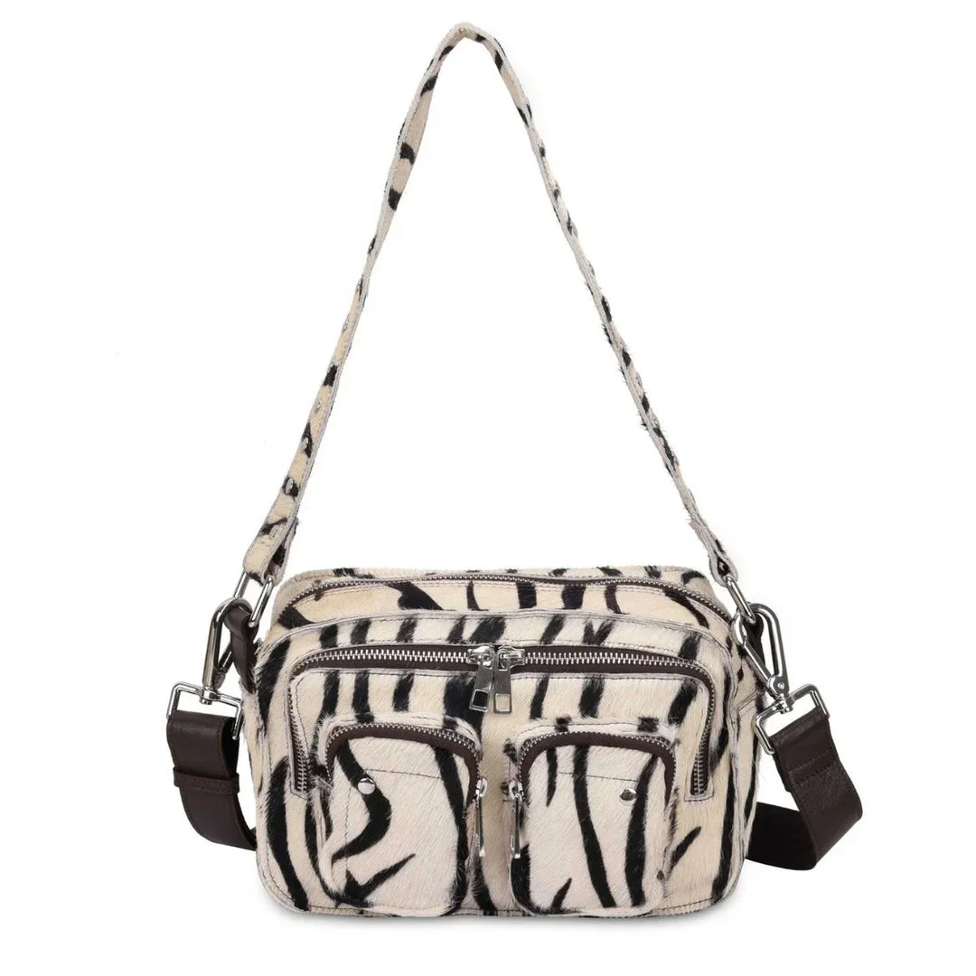 Voorkant van de Nunoo Ellie Brown-stripes #kleur_brown-stripes