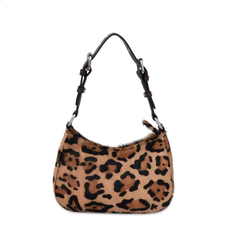 Voorkant Nunoo Juno Cross leren schoudertas leo deluxe #kleur_leo-deluxe