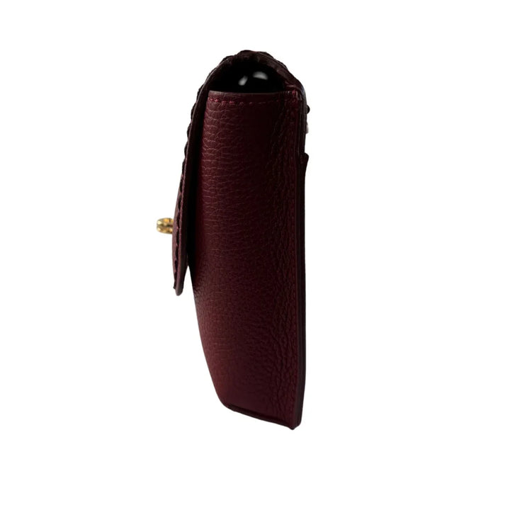 Zijkant van de Plinio Visona 20631 leren telefoon tas bordeaux #kleur_bordeaux