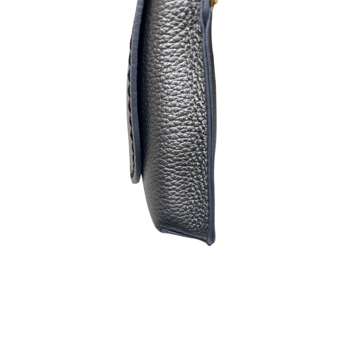 Zijkant van de Plinio Visona 20631 leren crossbody tas in het silver #kleur_silver