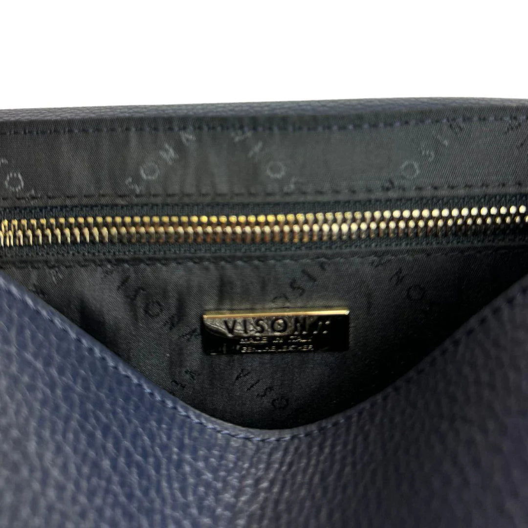 Binnenkant Plinio Visona leren schoudertas 24130 navy #kleur_navy