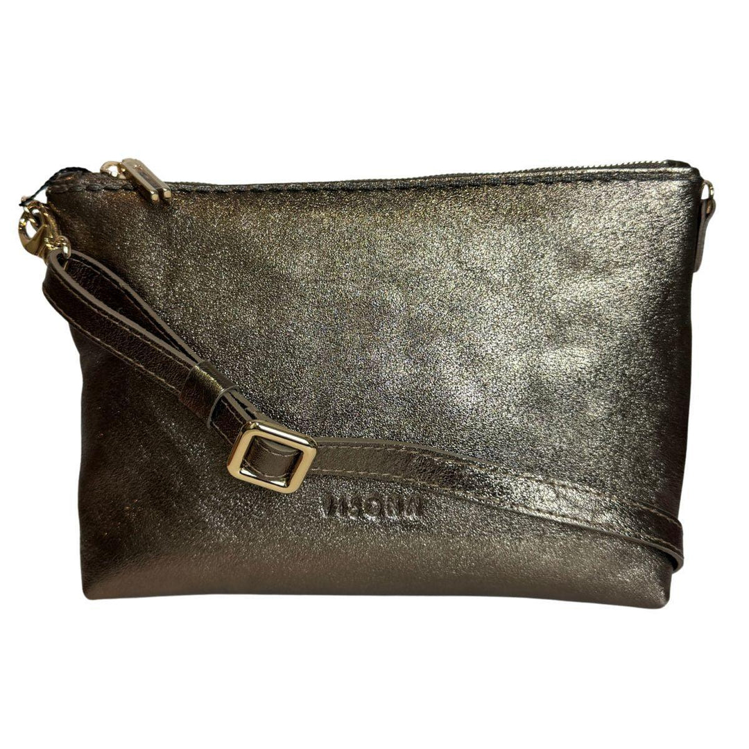 Voorkant Plinio Visona leren schoudertas 5190 brons #kleur_bronze