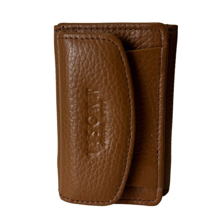 Voorkant Plinio Visona leren dames portemonnee 6652 cognac #kleur_cognac