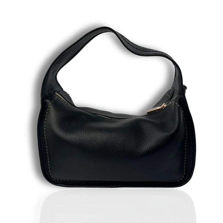 Achterkant Plinio Visona 23596 Leren schoudertas black #kleur_black