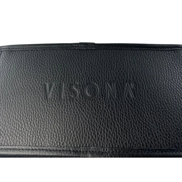Onderkant van de Plinio Visona 23596 Leren schoudertas black #kleur_black