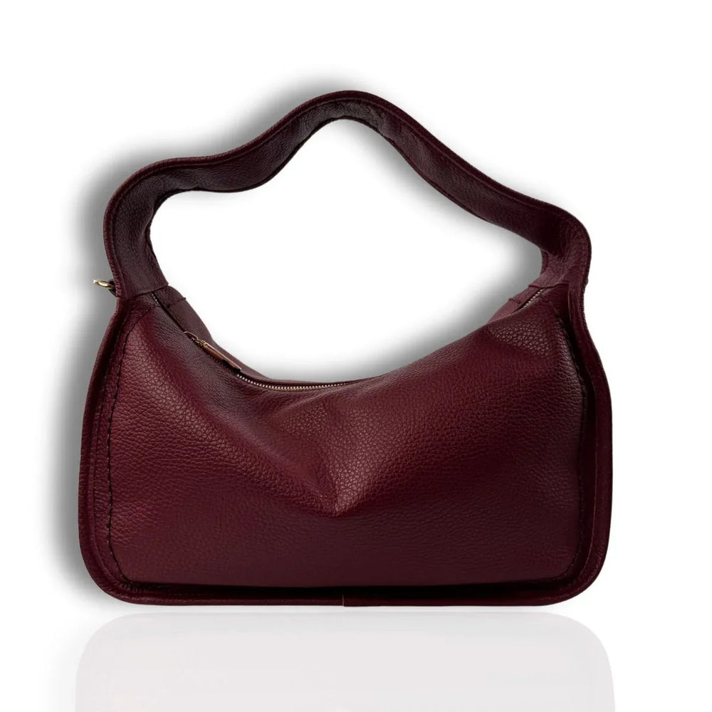 Voorkant Plinio Visona 23596 Leren schoudertas bordeaux #kleur_bordeaux
