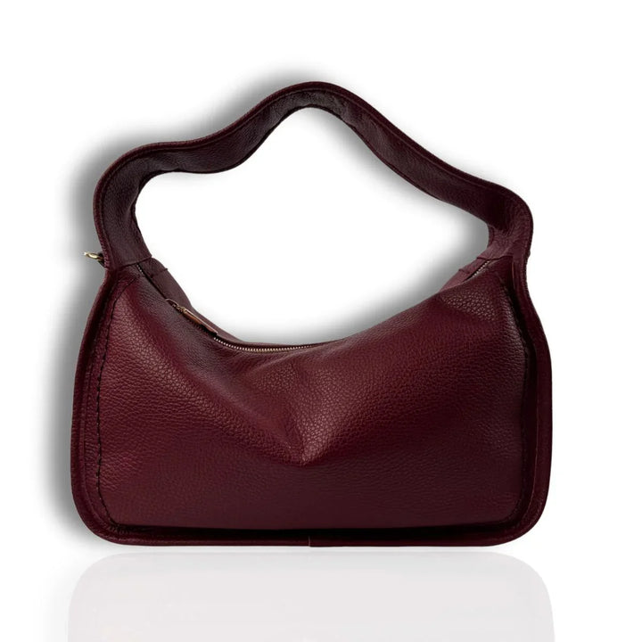 Voorkant Plinio Visona 23596 Leren schoudertas bordeaux #kleur_bordeaux