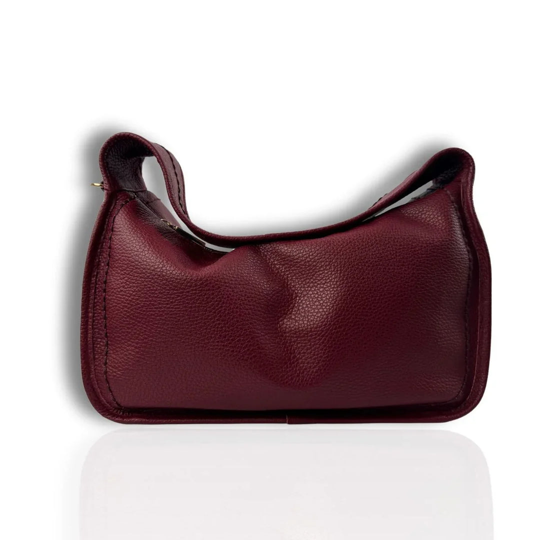 Voorkant Plinio Visona 23596 Leren schoudertas bordeaux #kleur_bordeaux