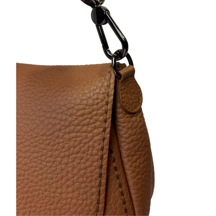 Details Plinio Visona  23611 leren schoudertas bruin #kleur_bruin