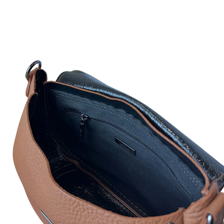 Binnenkant Plinio Visona  23611 leren schoudertas bruin #kleur_bruin