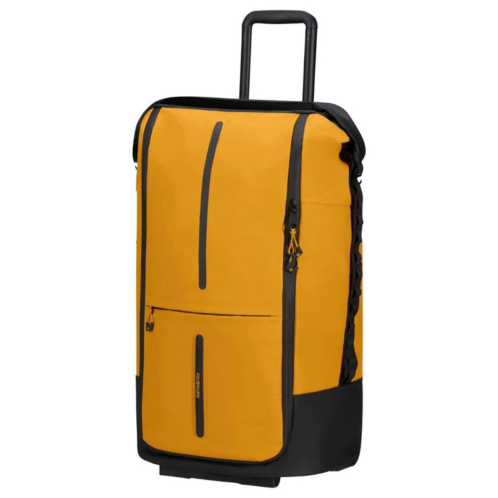 Voorzijde Samsonite Ecodiver opvouwbare reistas in het geel #kleur_geel