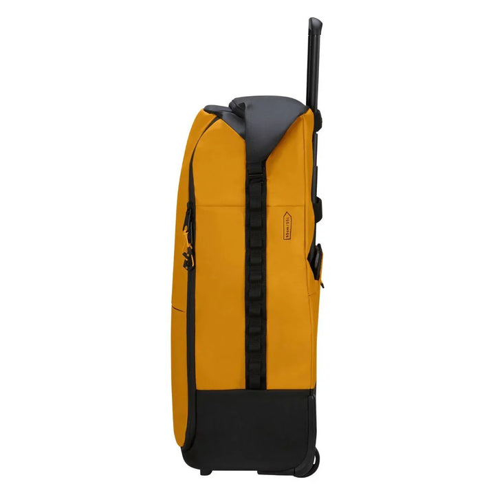 Zijkant Samsonite Ecodiver opvouwbare reistas in het geel #kleur_geel