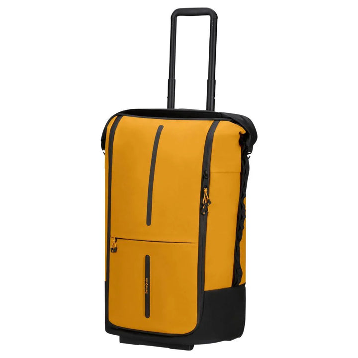 Voorzijde Samsonite Ecodiver opvouwbare reistas in het geel #kleur_geel