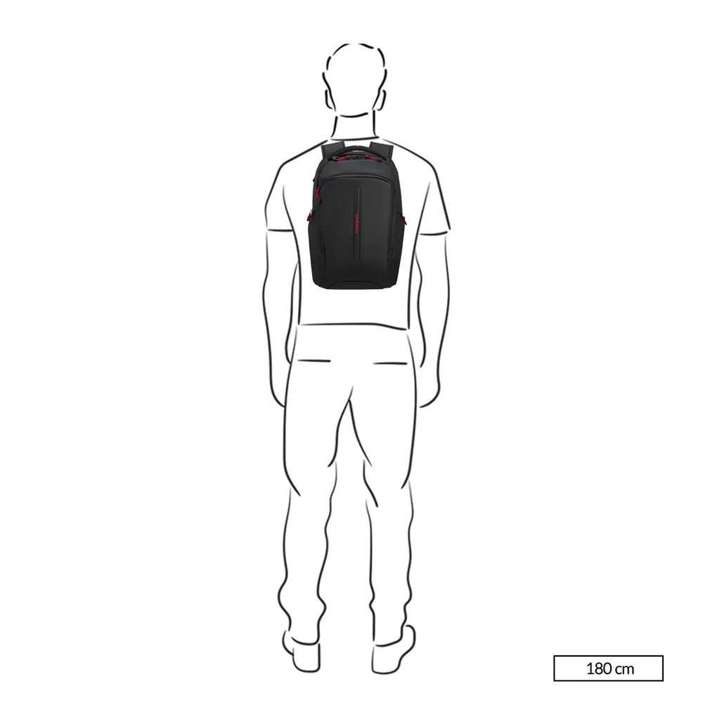 Op model van de Samsonite Ecodiver XS underseater black #kleur_black