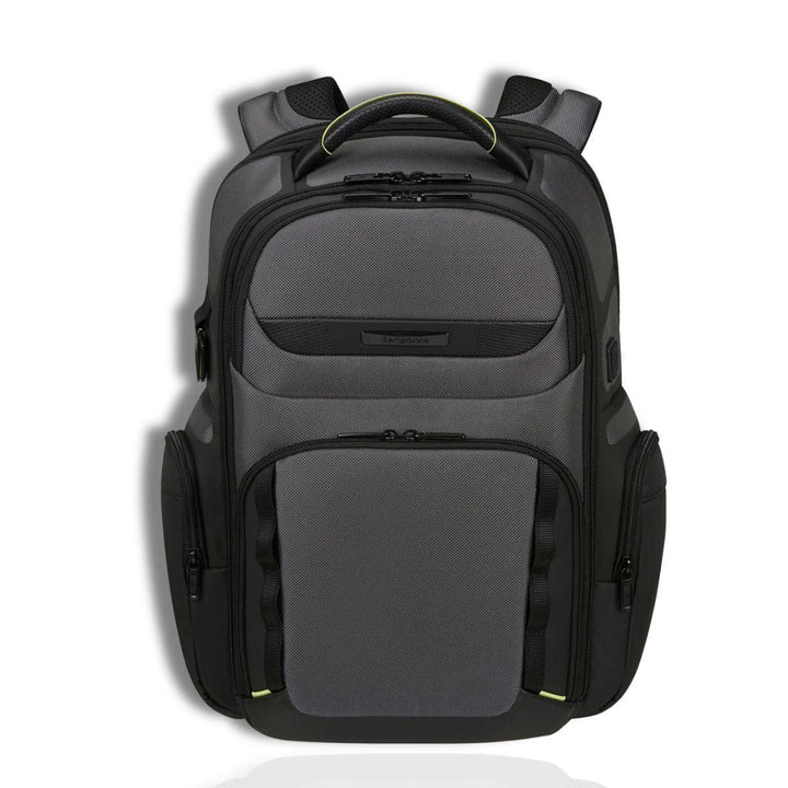 Voorkant Samsonite Pro DLX 6 15,6 EXP laptop rugzak grijs #kleur_grijs