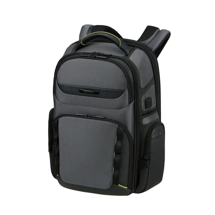 Voorzijde Samsonite Pro DLX 6 15,6 EXP laptop rugzak grijs #kleur_grijs