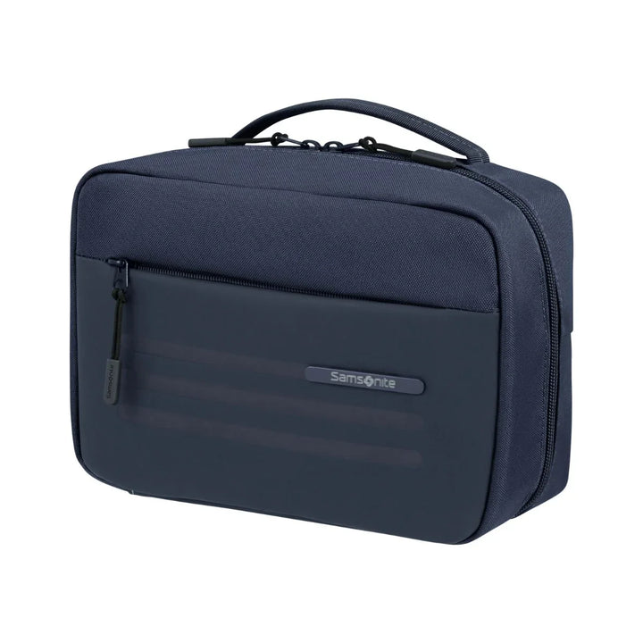 Voorzijde van de Samsonite Stackd Toilet kit met hanger Navy #kleur_navy