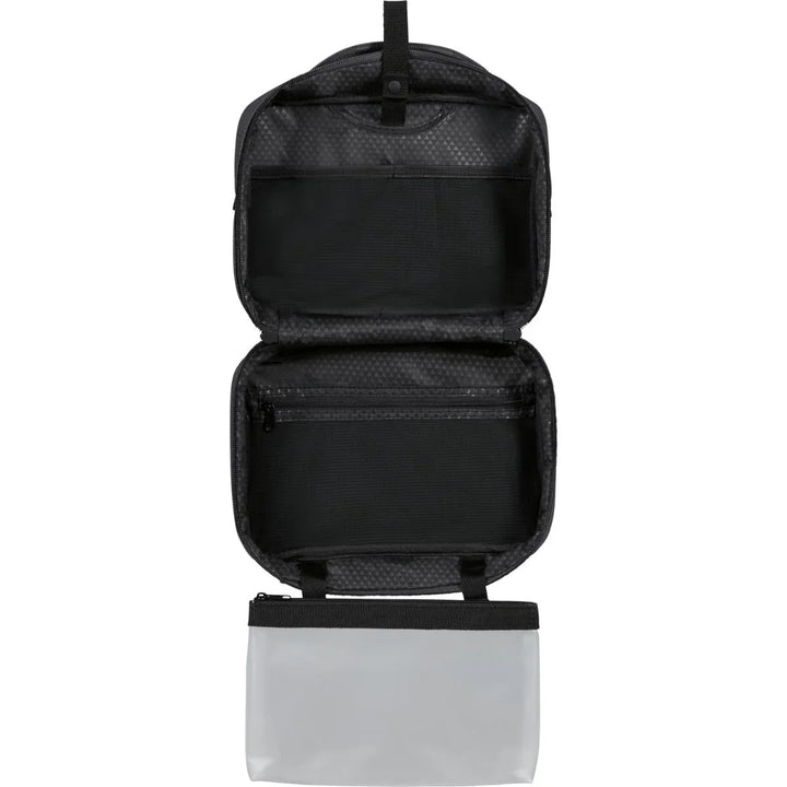 Binnenkant van de Samsonite Stackd Toilet kit met hanger zwart #kleur_zwart