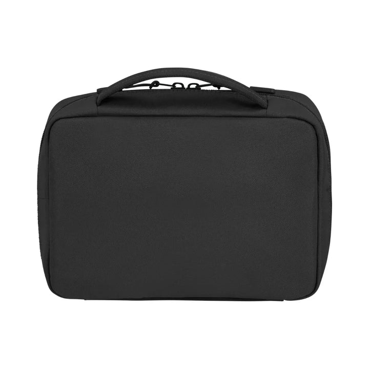 Achterkant van de Samsonite Stackd Toilet kit met hanger zwart #kleur_zwart